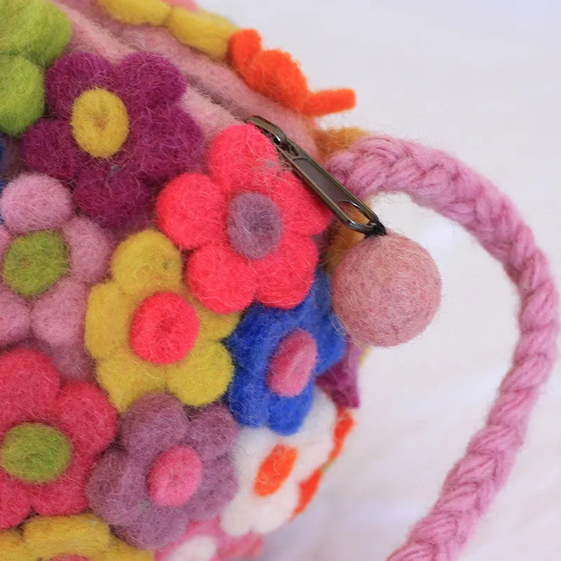 Flower Power Felt Bag