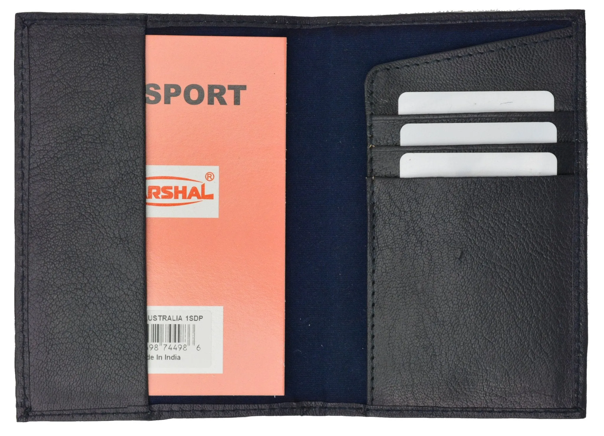 France Passport Cover with Credit card Holder Genuine Leather Travel Wallet with Embossed REPUBLIQUE FRANCAISE 601 BLIND France