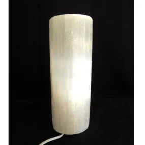 Full Polished Selenite Cylinder Lamp