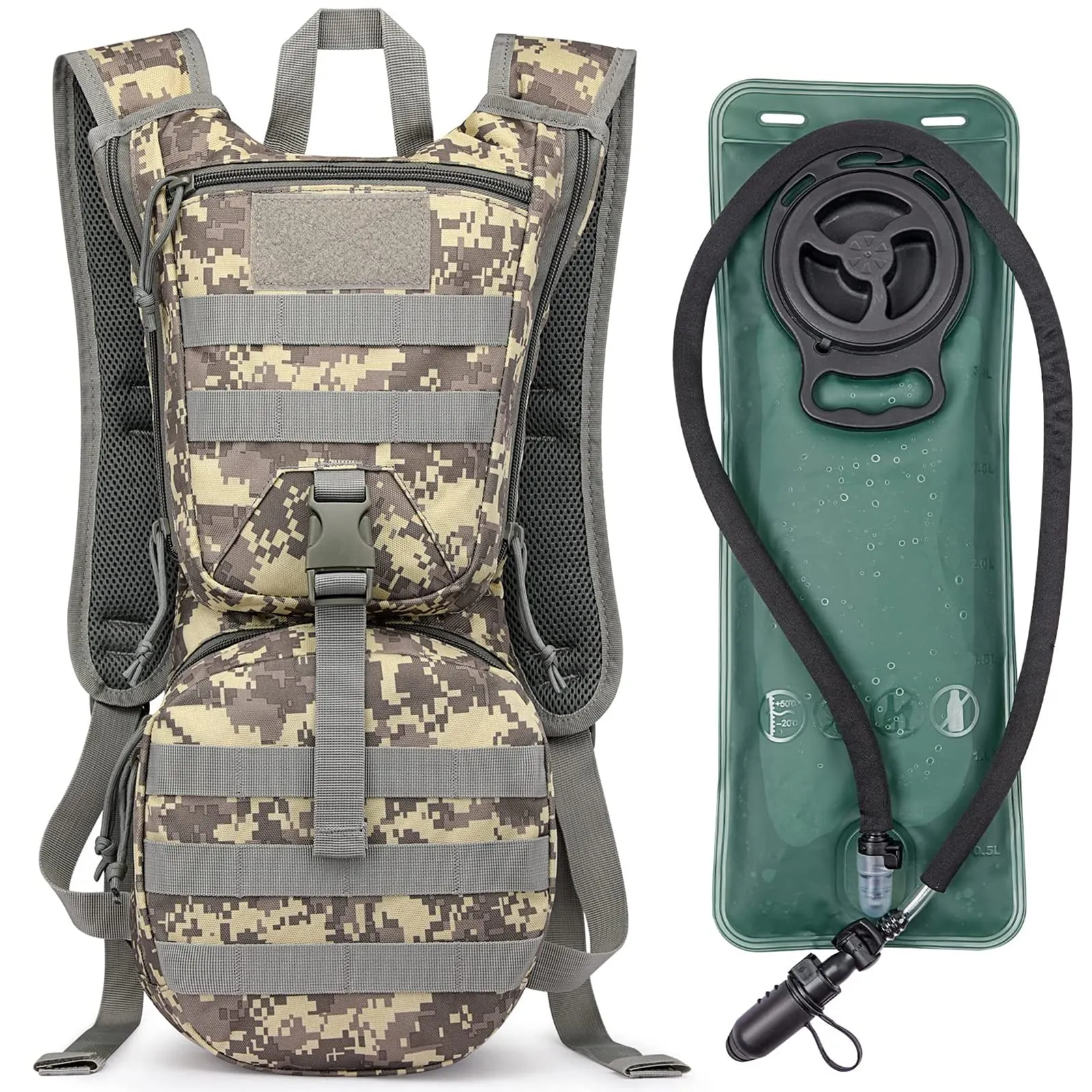 G4Free Military Tactical Hydration Backpack with 3L Upgraded Bladder