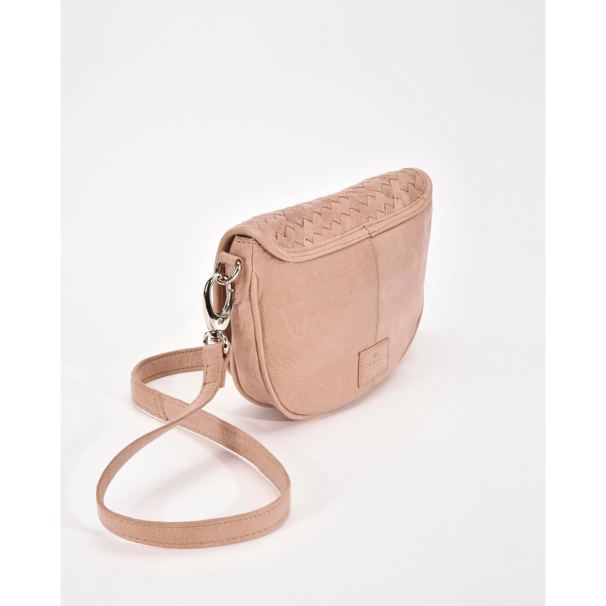 GABEE SURREY WOVEN LEATHER CROSSBODY BAG