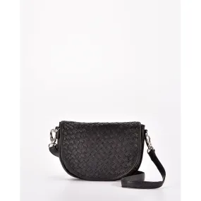 GABEE SURREY WOVEN LEATHER CROSSBODY BAG