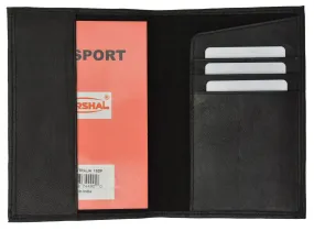 Genuine Leather Passport Wallet Credit card Holder with British Emblem Imprint for International Travel 601 UK