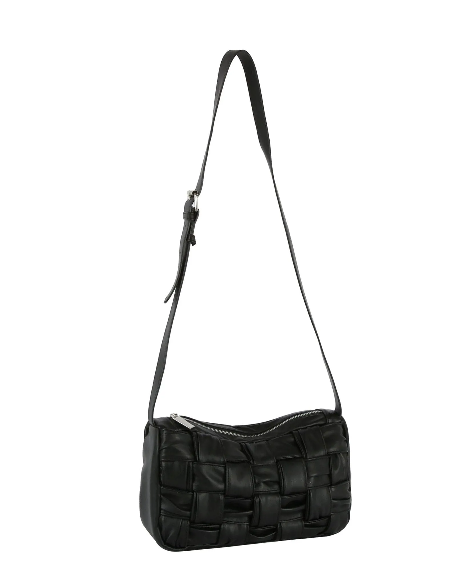 GLE0101 Glenda Woven Leather Crossbody Bag