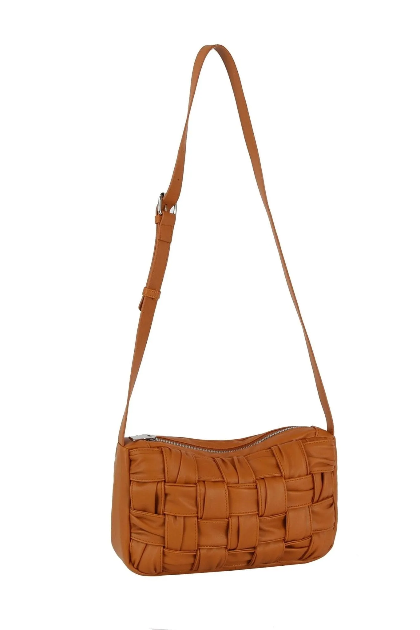 GLE0101 Glenda Woven Leather Crossbody Bag