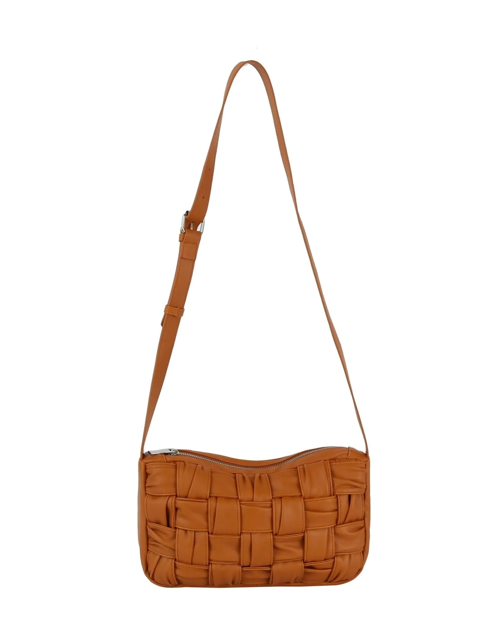 GLE0101 Glenda Woven Leather Crossbody Bag