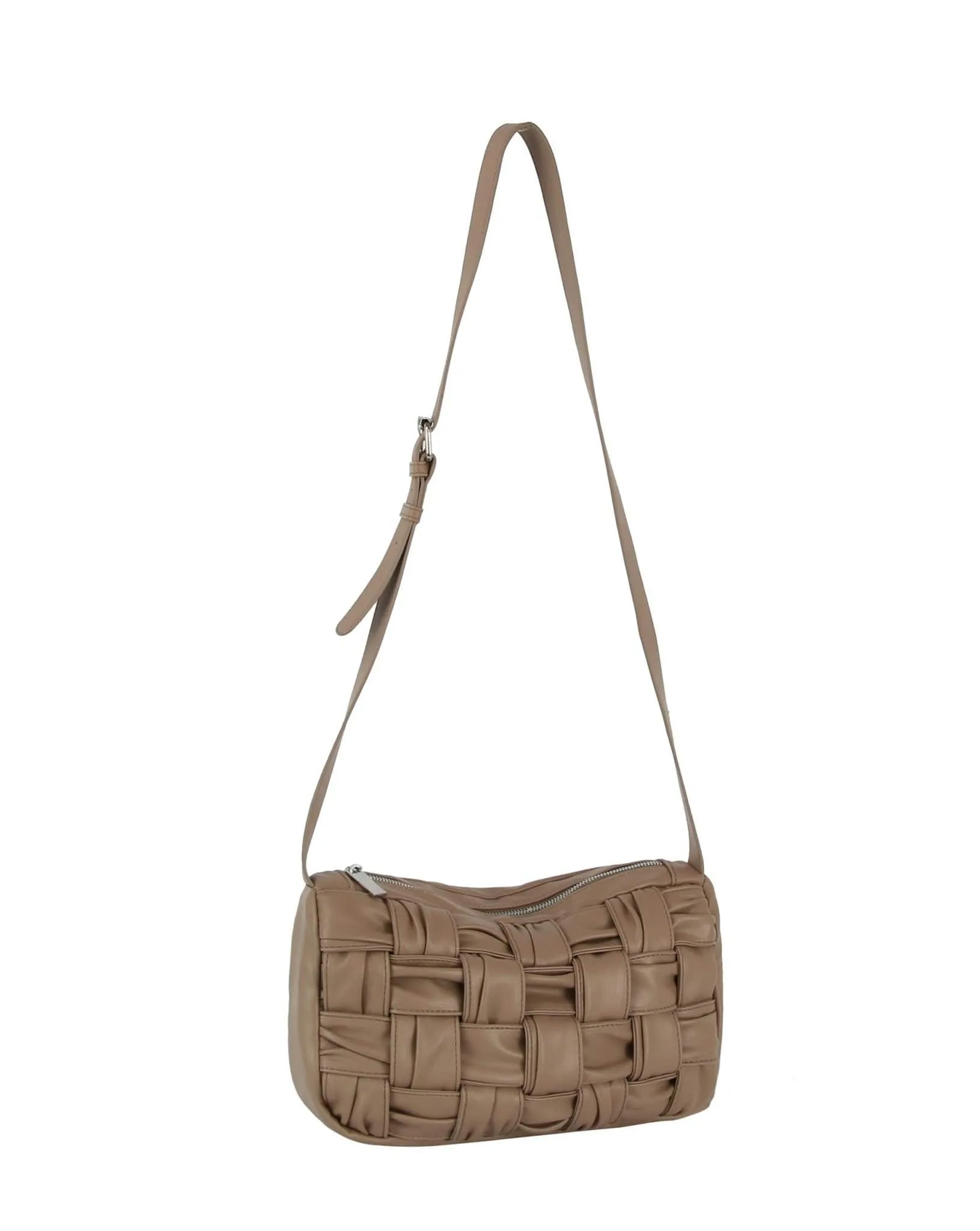 GLE0101 Glenda Woven Leather Crossbody Bag