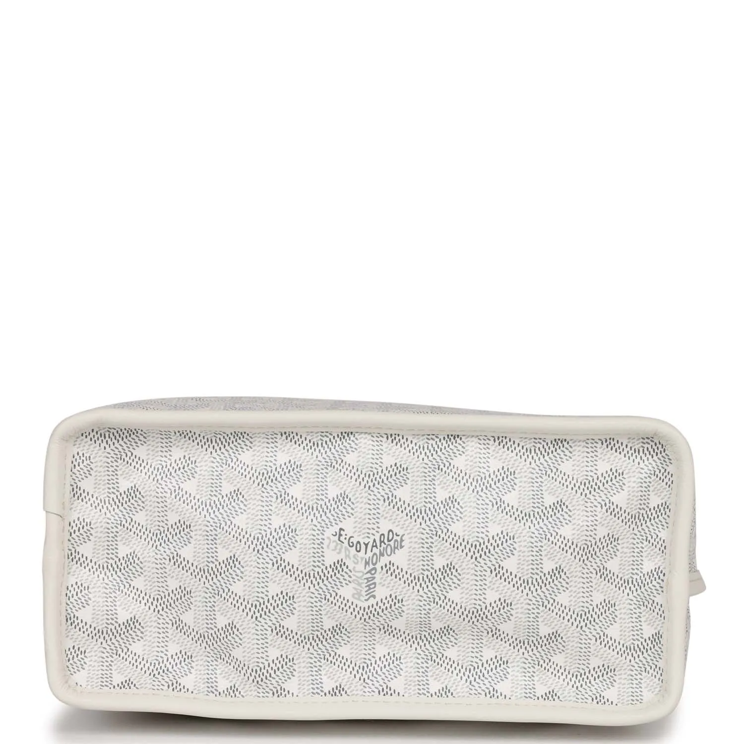 Goyard Goyardine Anjou White Mini Bag Palladium Hardware