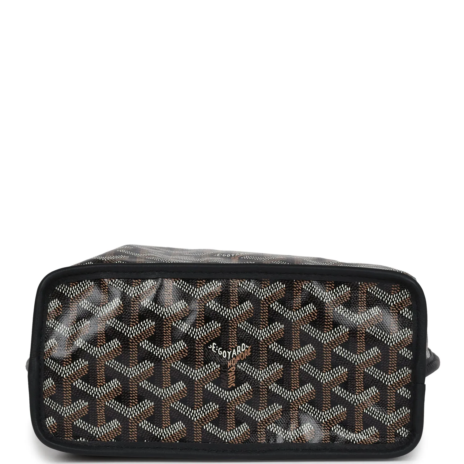 Goyard Goyardine Black Anjou Mini Bag Palladium Hardware