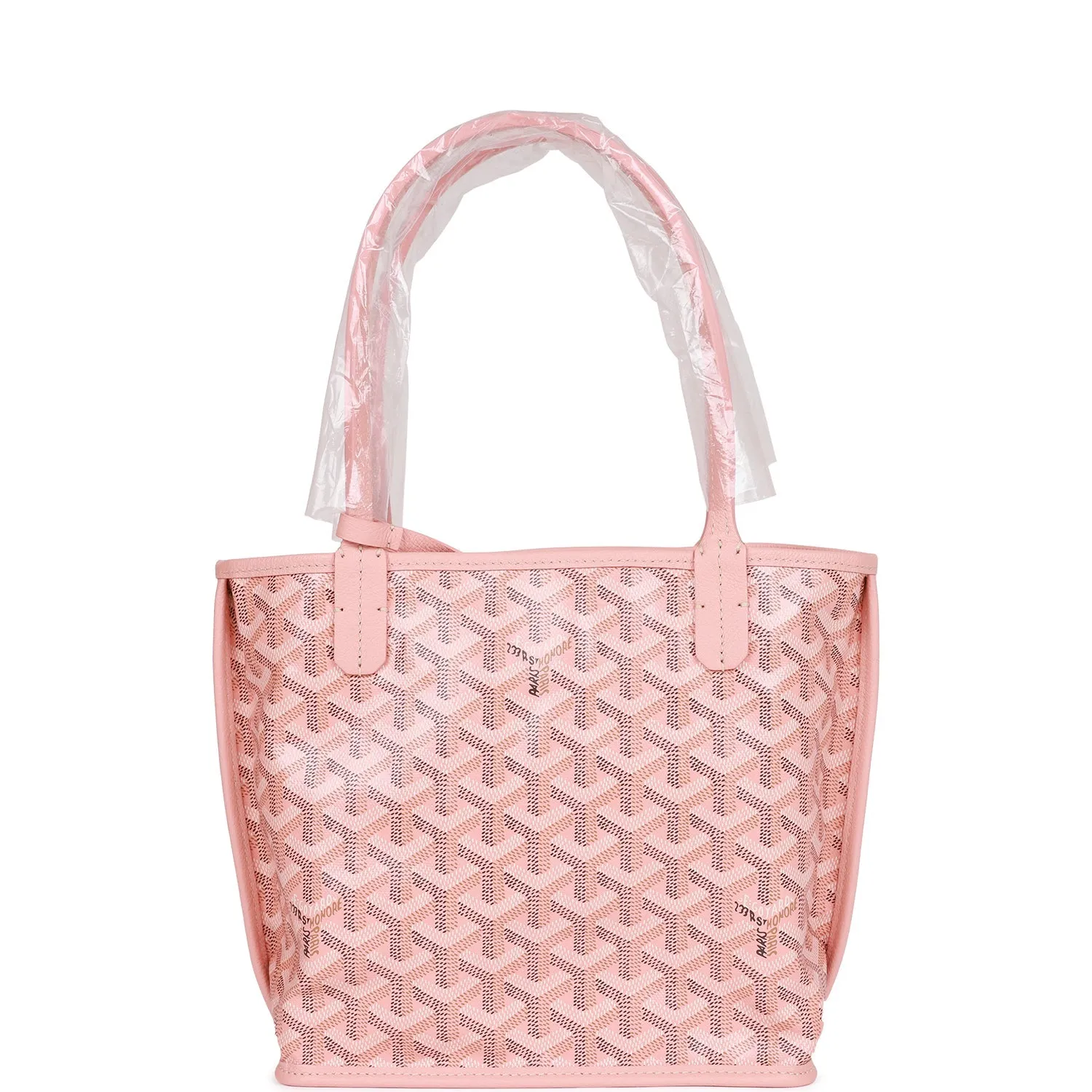 Goyard Goyardine Rose Pink Anjou Mini Reversible Tote Bag Silver Hardware