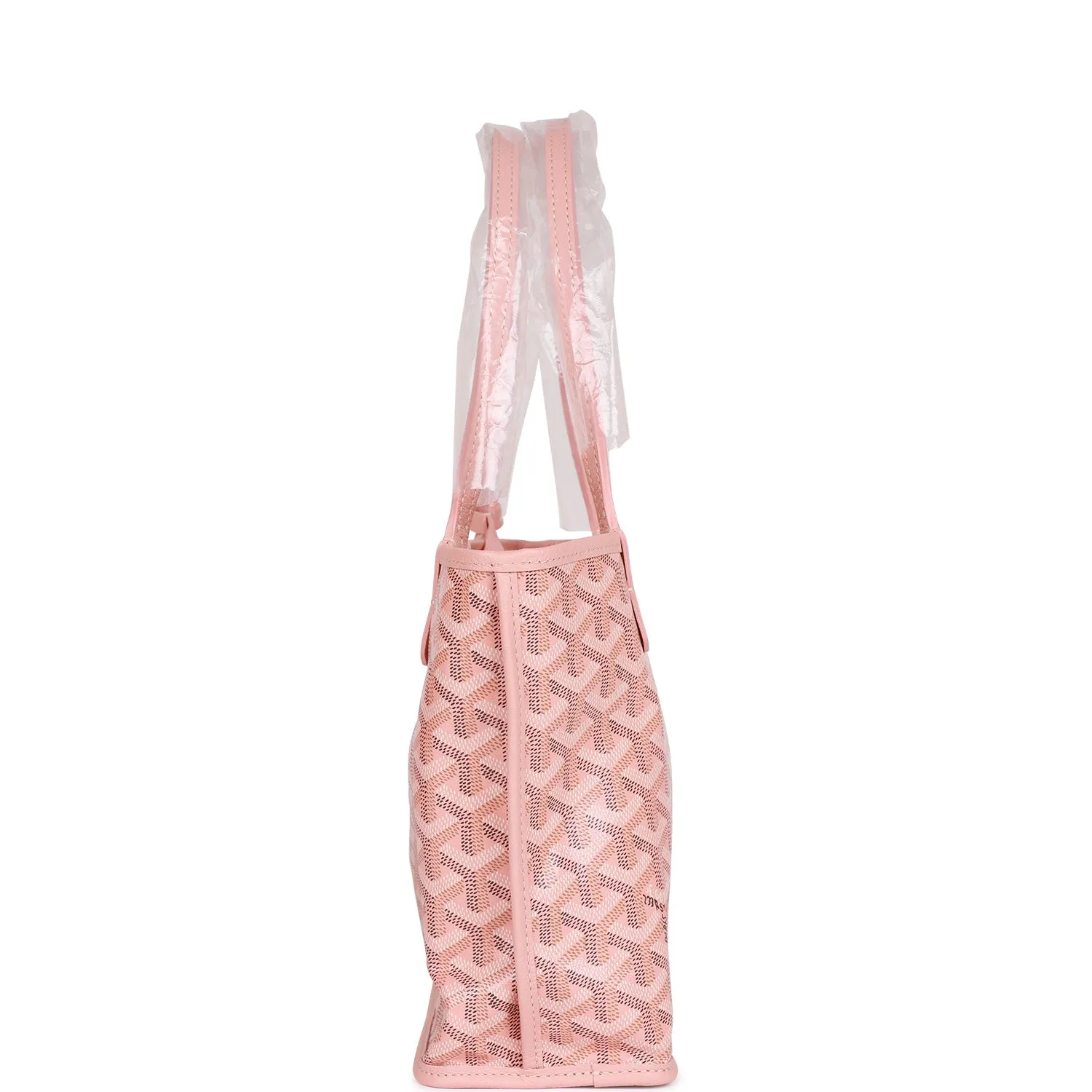 Goyard Goyardine Rose Pink Anjou Mini Reversible Tote Bag Silver Hardware