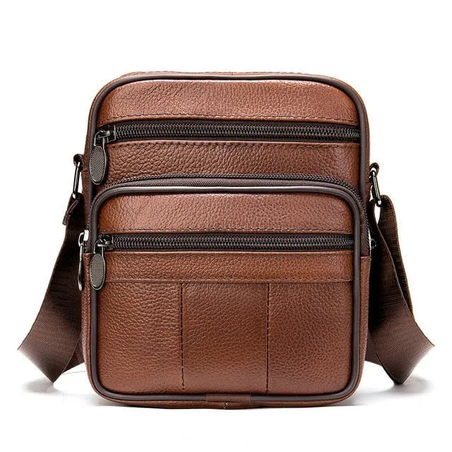 Graceful Exotic Leather Zipper Flap Messenger Bag