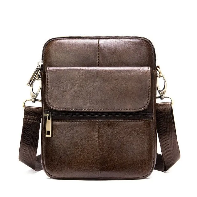 Graceful Exotic Leather Zipper Flap Messenger Bag