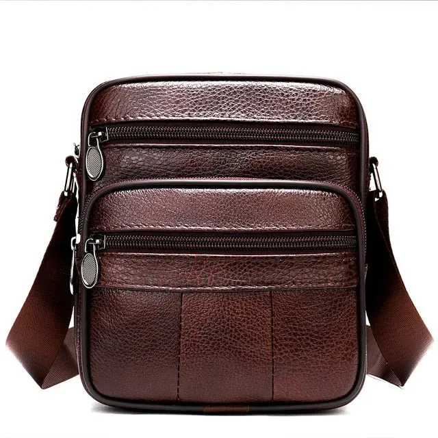 Graceful Exotic Leather Zipper Flap Messenger Bag