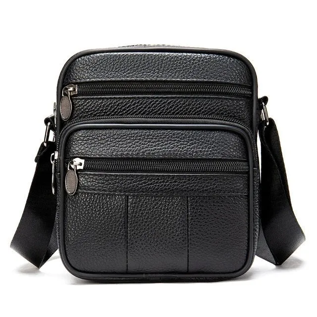 Graceful Exotic Leather Zipper Flap Messenger Bag