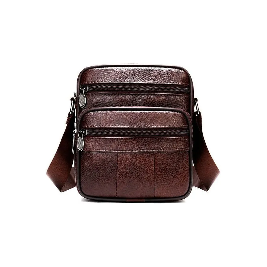 Graceful Exotic Leather Zipper Flap Messenger Bag