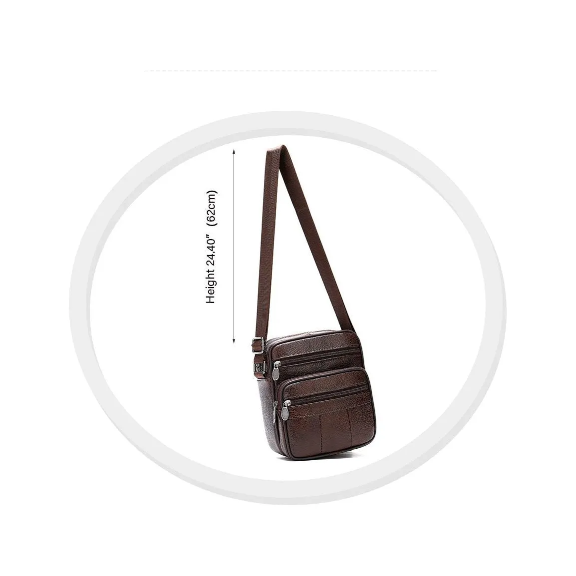 Graceful Exotic Leather Zipper Flap Messenger Bag