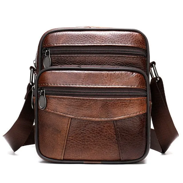 Graceful Exotic Leather Zipper Flap Messenger Bag