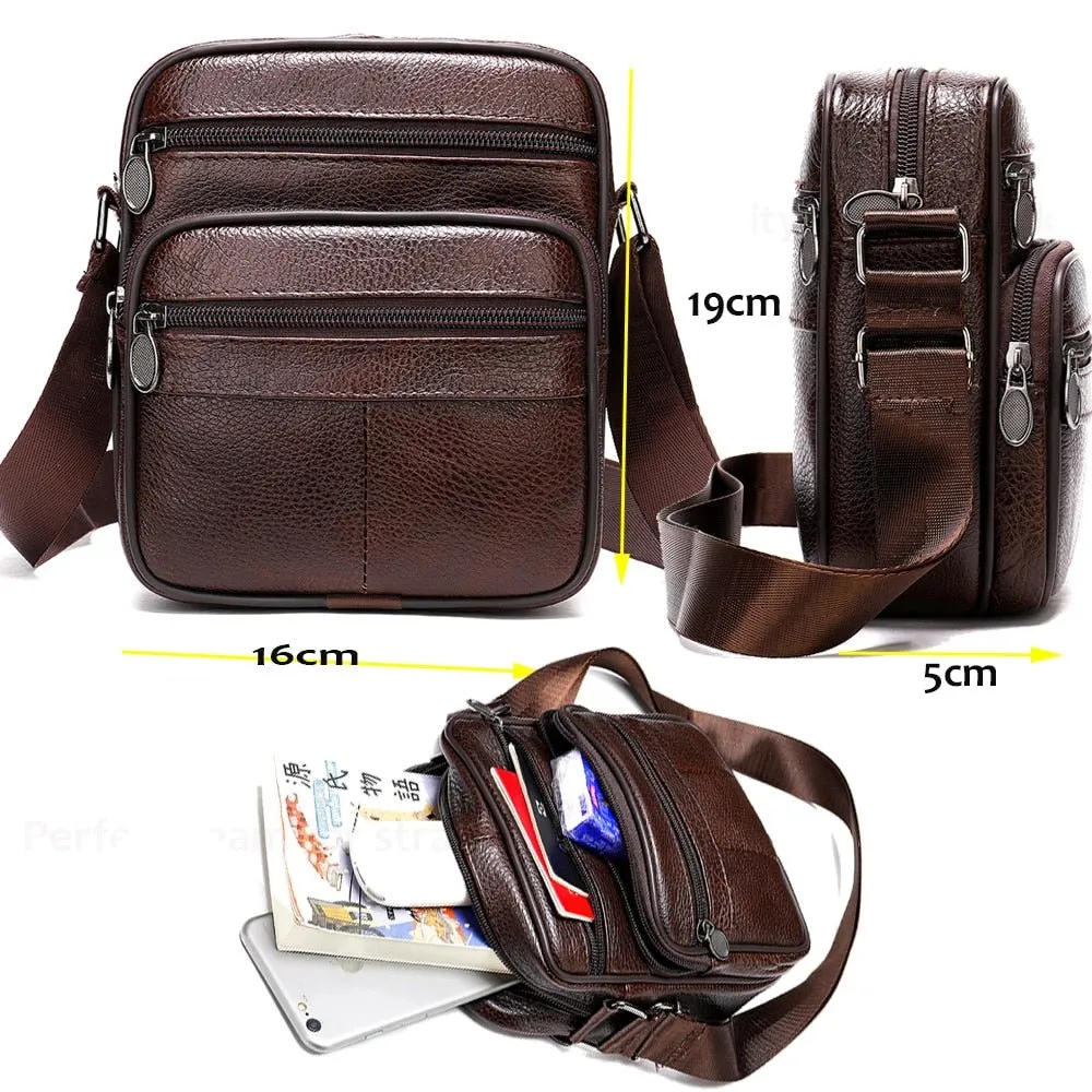 Graceful Exotic Leather Zipper Flap Messenger Bag