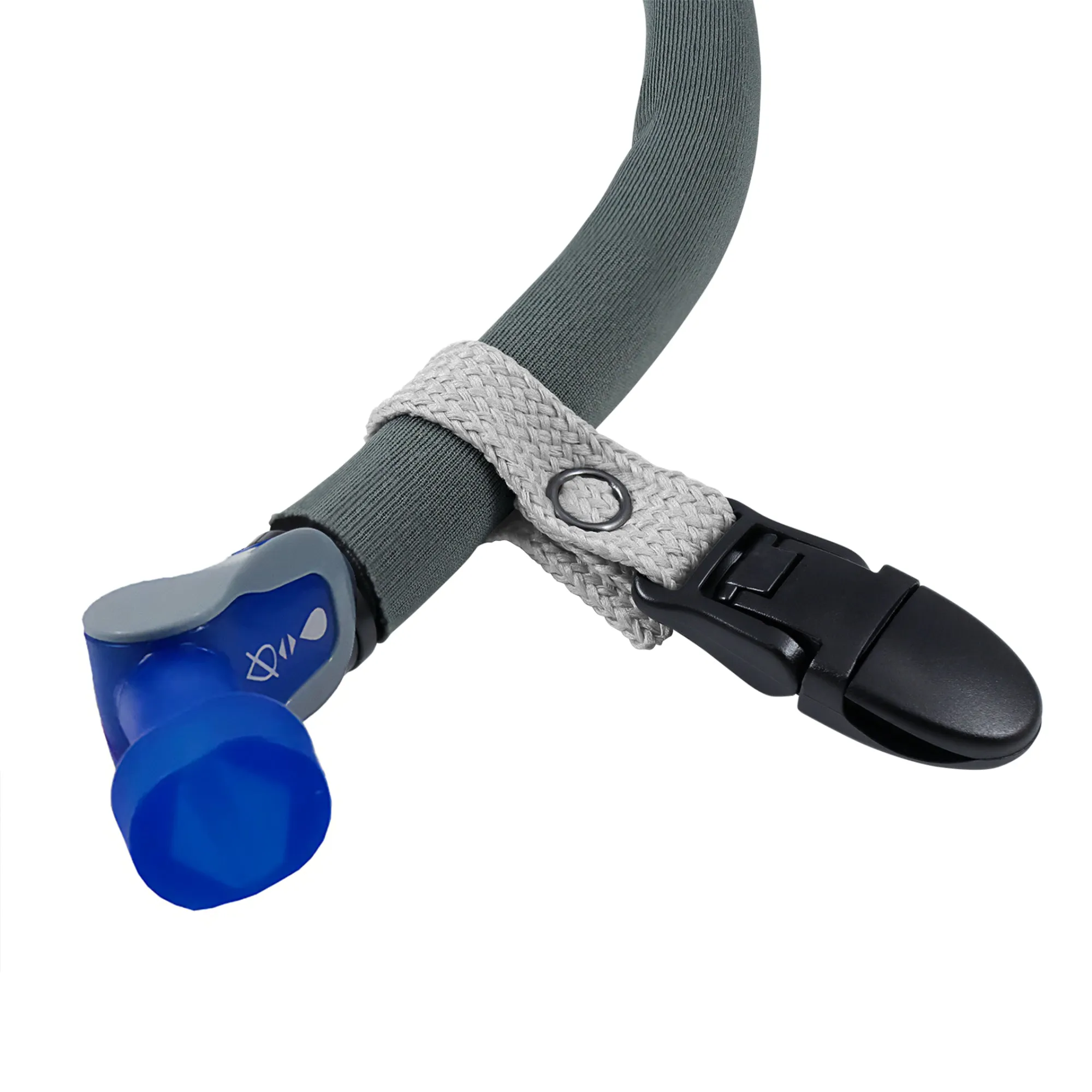 Gray Drink Tube Lanyard Clip