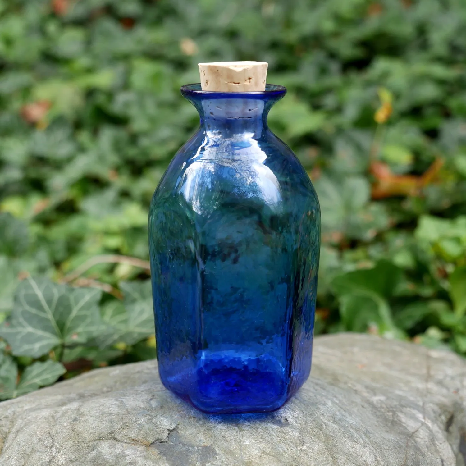 Handblown Hexagonal Bottle