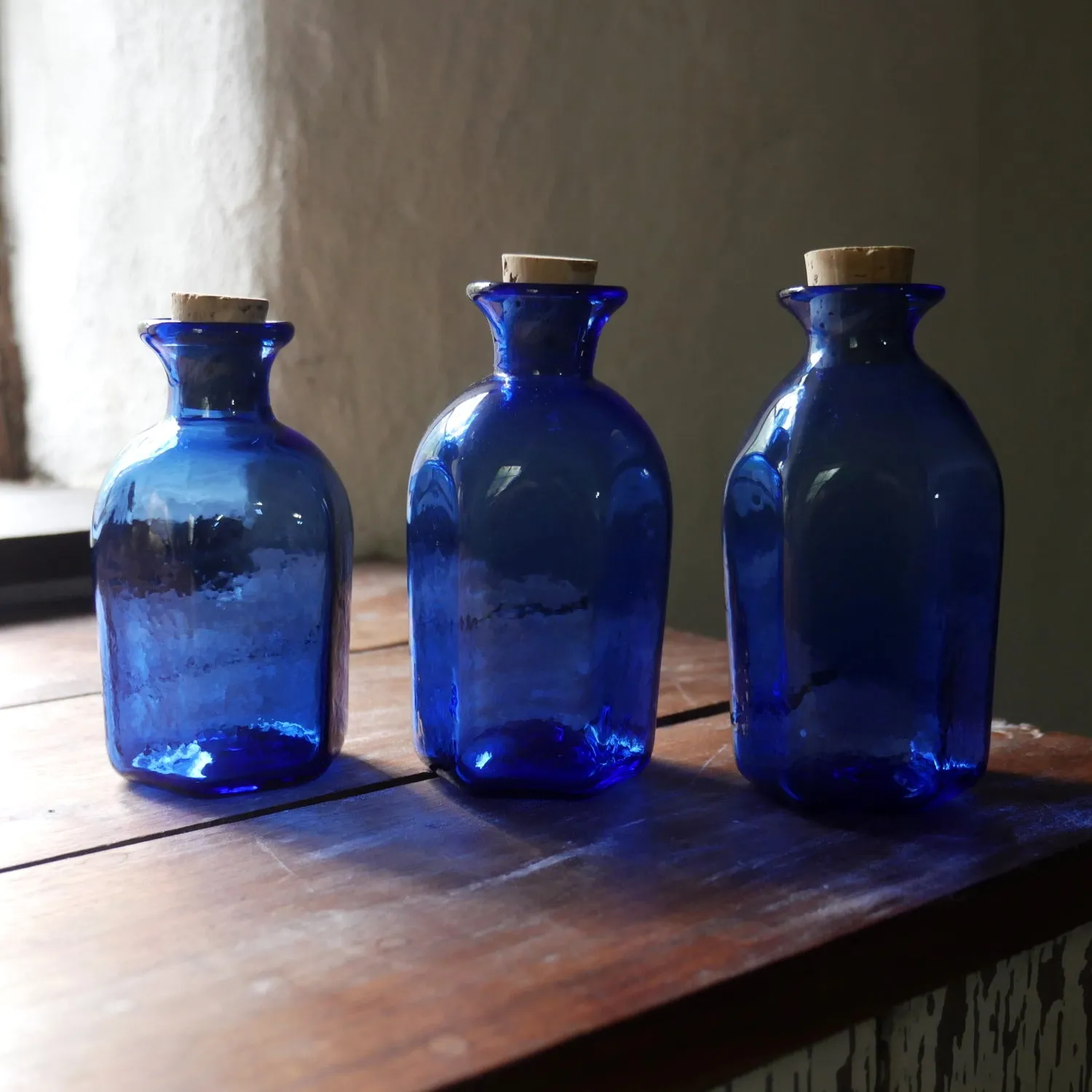 Handblown Hexagonal Bottle