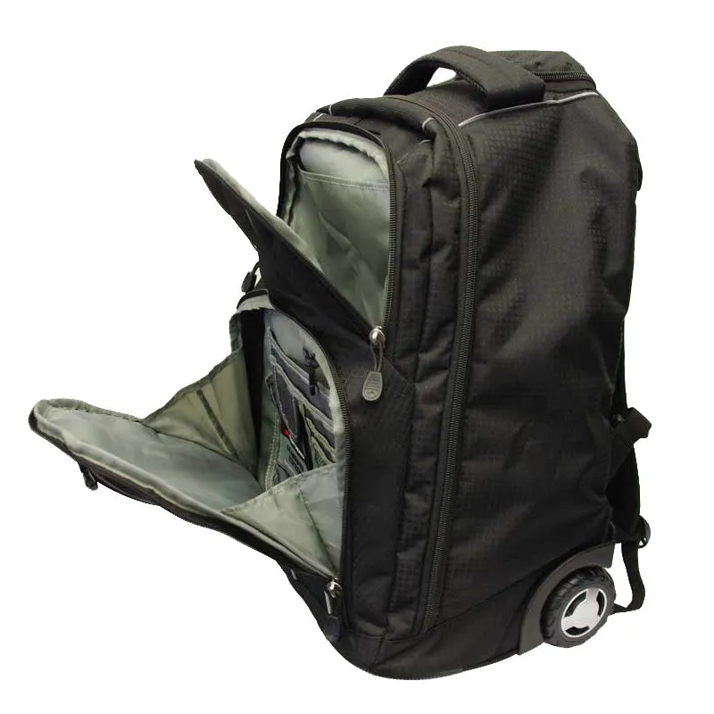 High Sierra - Freewheel 17inch Laptop Wheeled Carry-On Backpack - Black