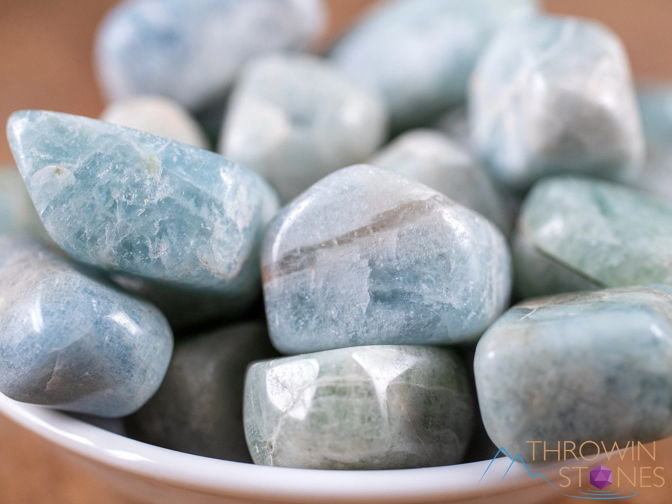 Himalayan AQUAMARINE Tumbled Stones - Tumbled Crystals, Birthstone, Self Care, Healing Crystals and Stones, E0959