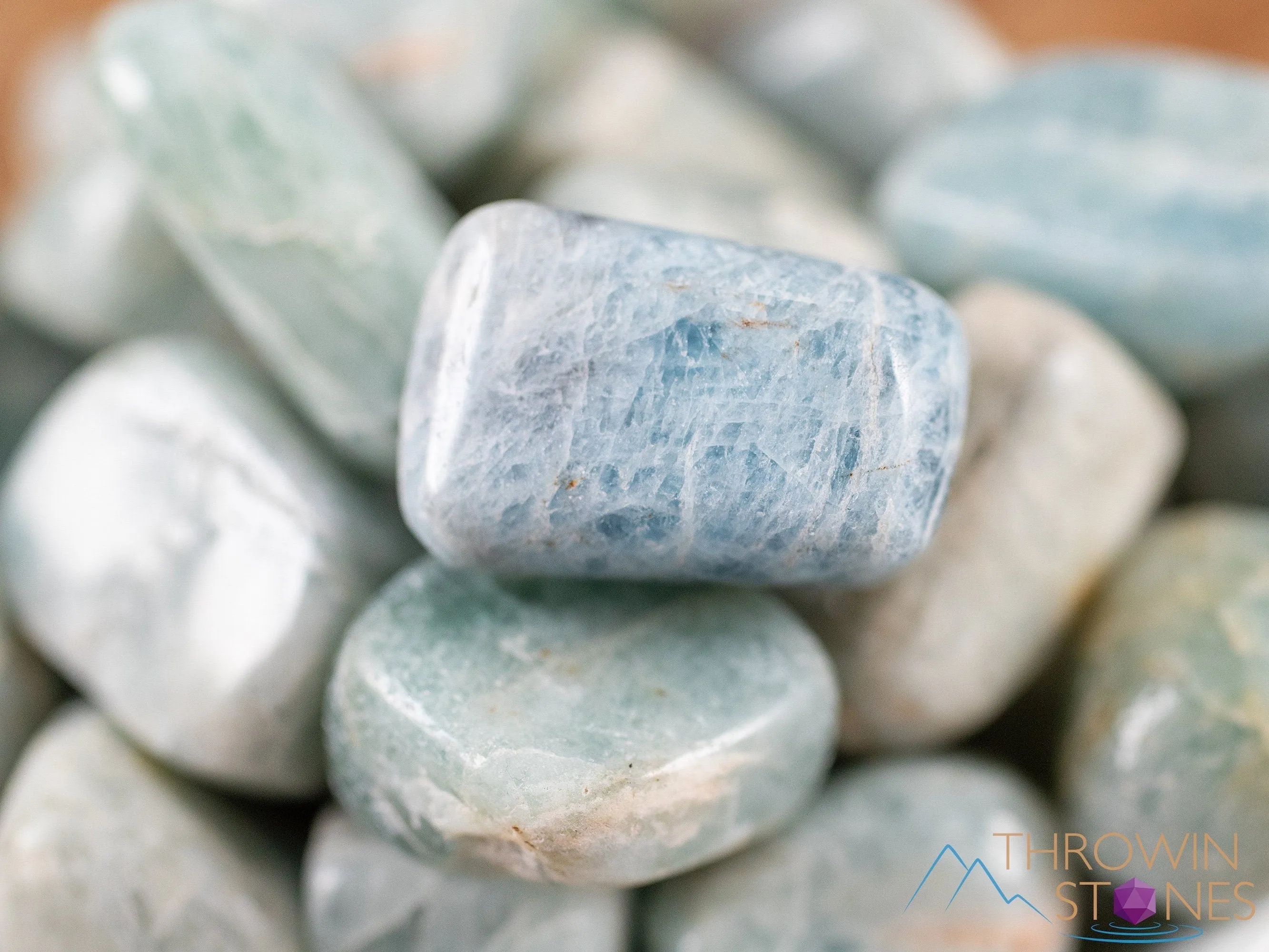 Himalayan AQUAMARINE Tumbled Stones - Tumbled Crystals, Birthstone, Self Care, Healing Crystals and Stones, E0959