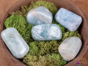 Himalayan AQUAMARINE Tumbled Stones - Tumbled Crystals, Birthstone, Self Care, Healing Crystals and Stones, E0959