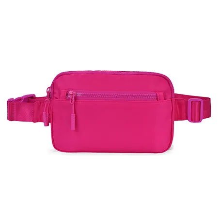 Hot Pink NGIL Double Zipper Belt Bag