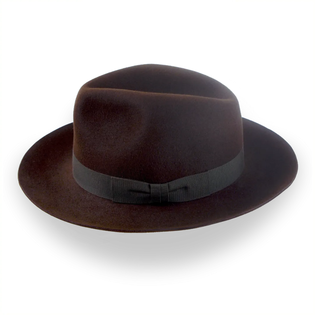 Italian Style Dark Brown Men's Fedora | The Ariston