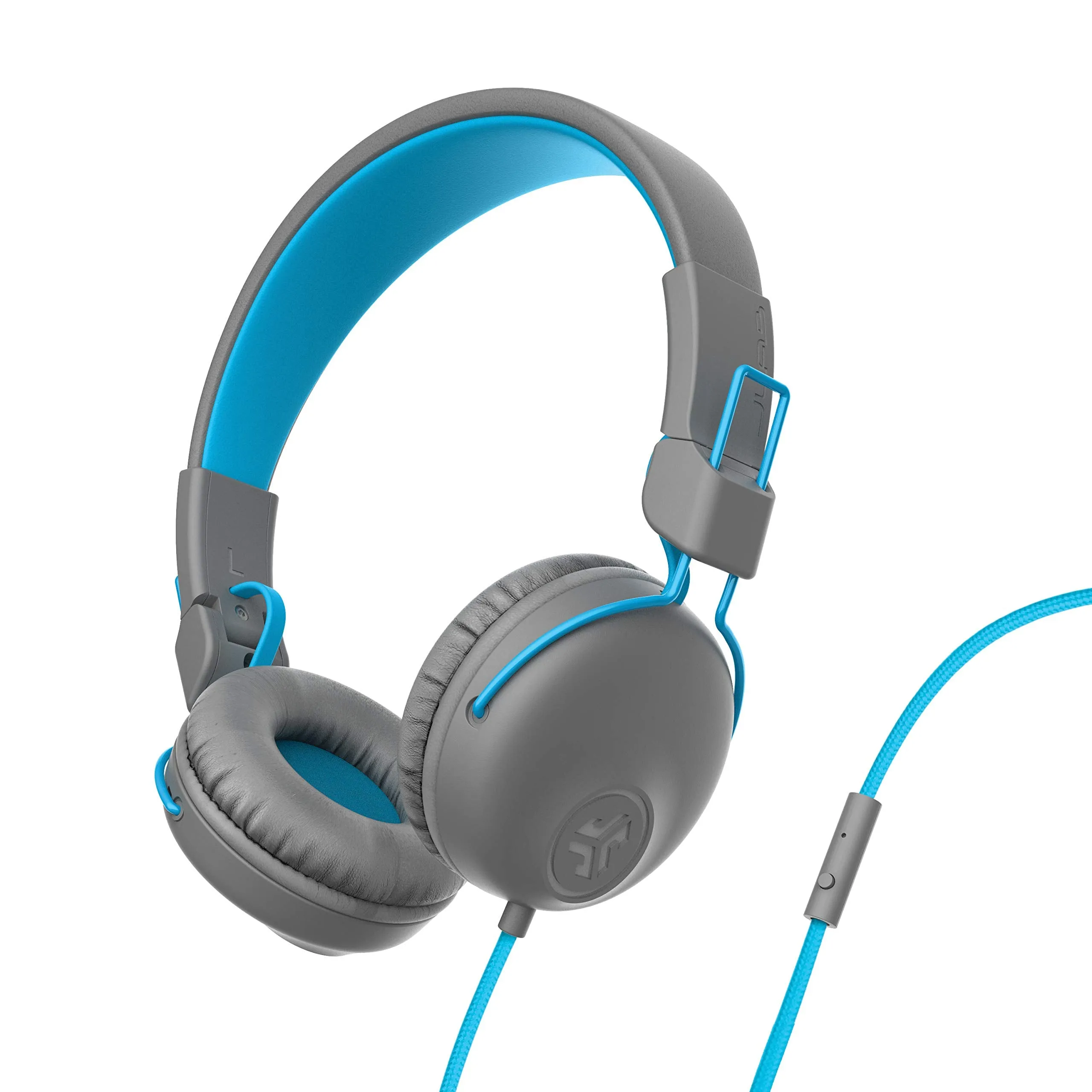 JLab HASTUDIORGRYBLU4 Audio Studio On-Ear Headphones - Wired Gray/Blue