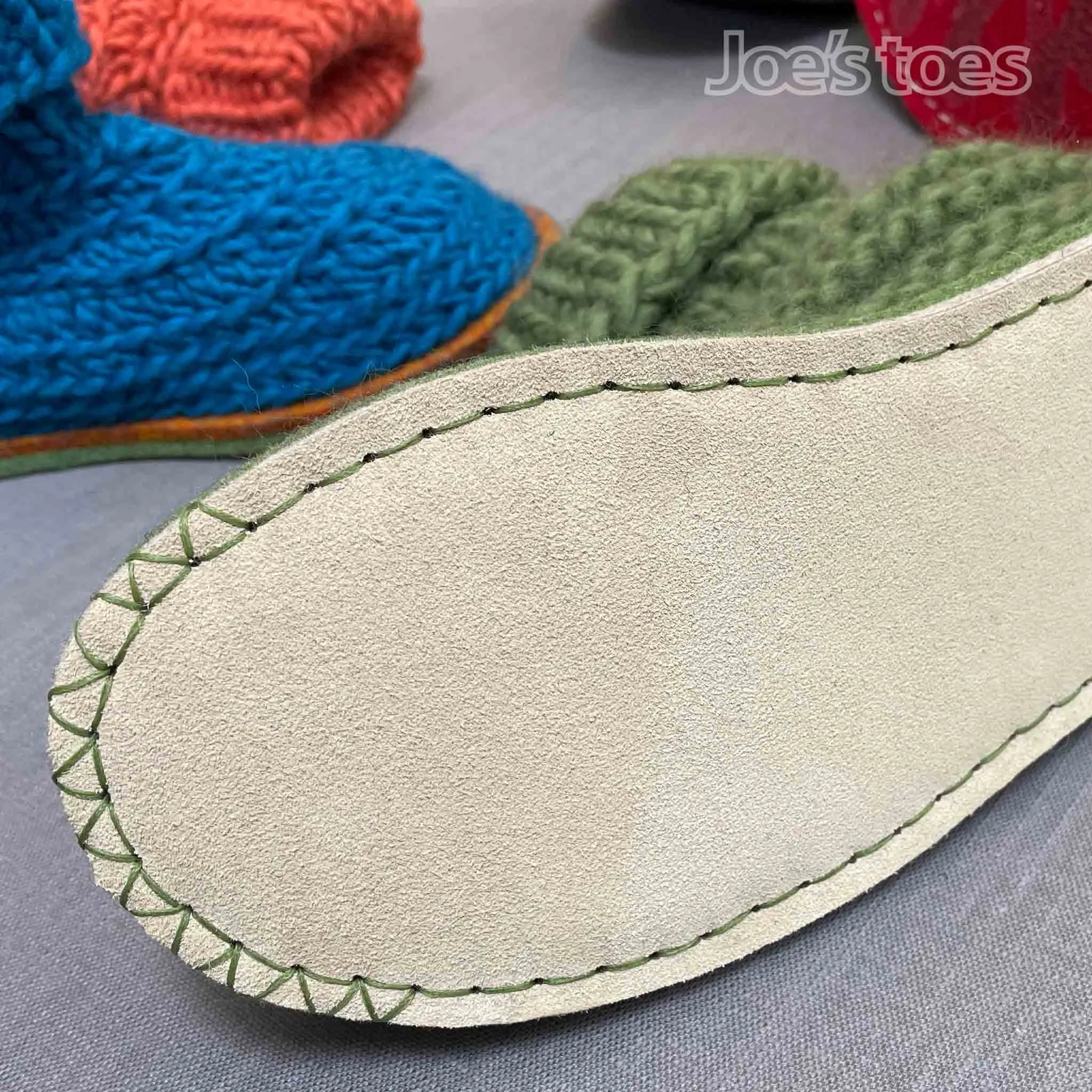 Joe's Toes Snuggly Crochet Slipper Kit with Suede Soles