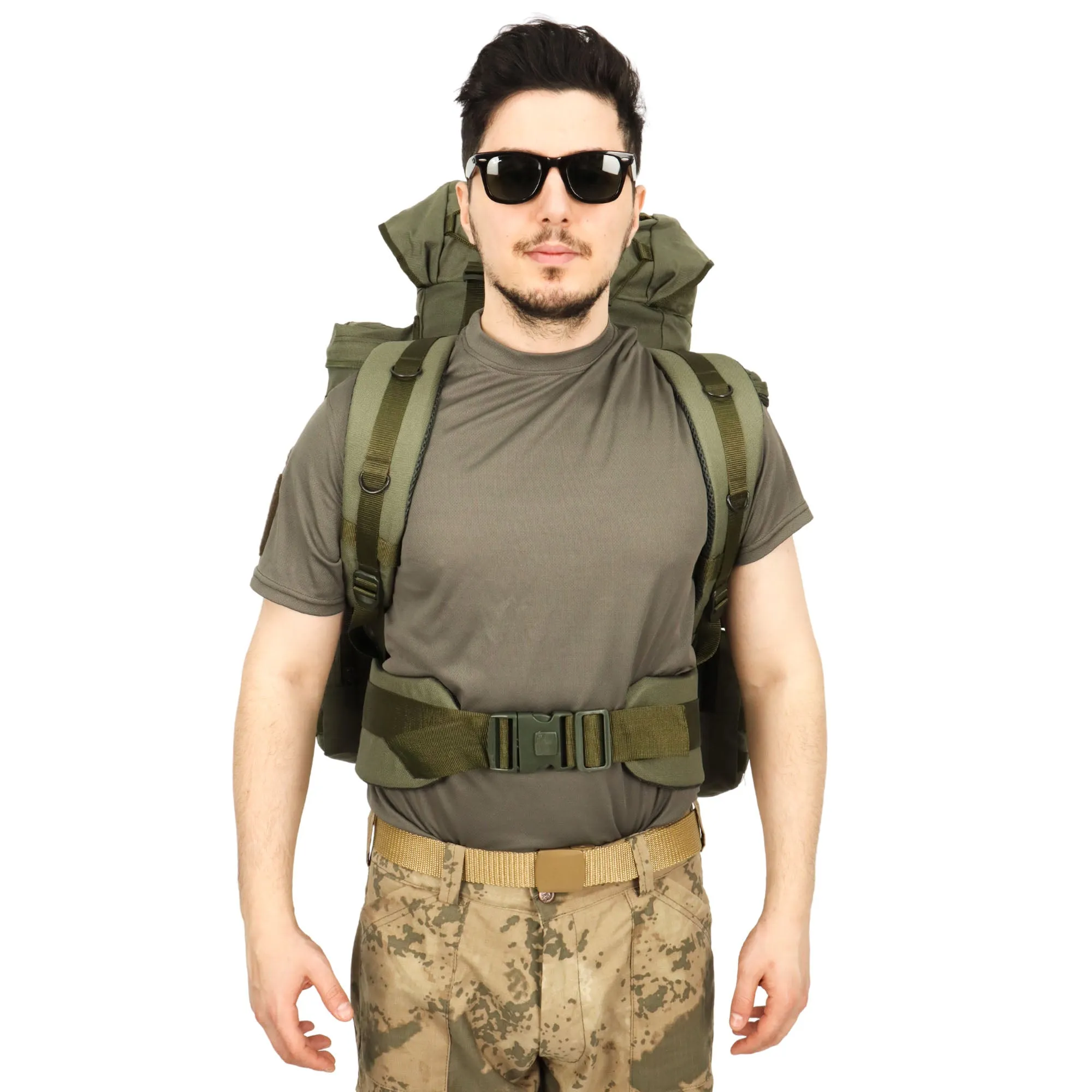 Khaki Large Camping Military Operation Backpack - 110 Liter Bag