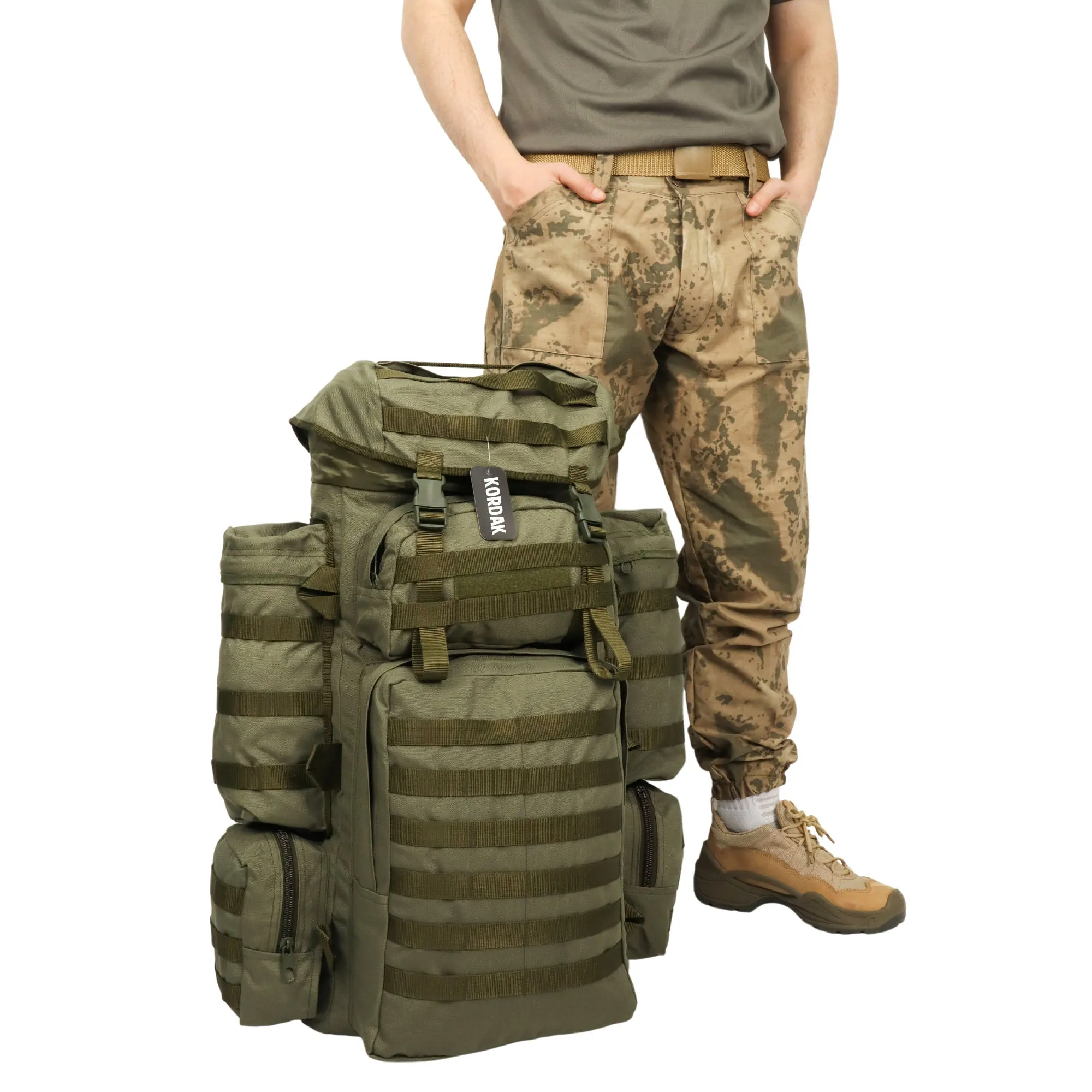 Khaki Large Camping Military Operation Backpack - 110 Liter Bag