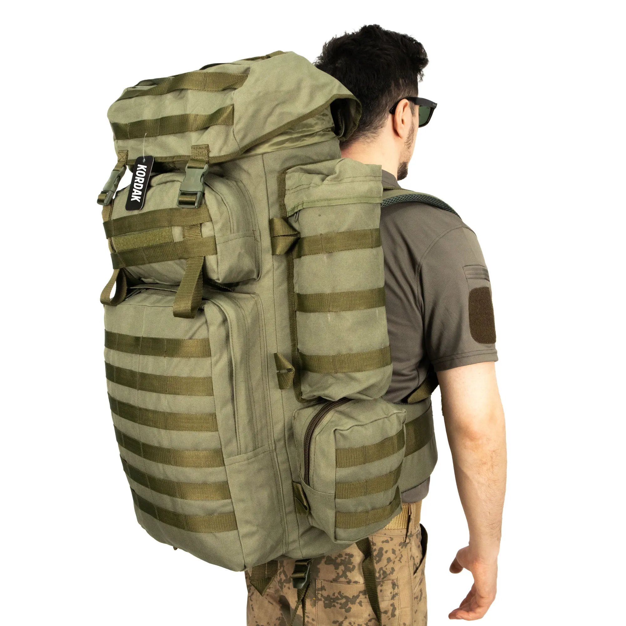 Khaki Large Camping Military Operation Backpack - 110 Liter Bag