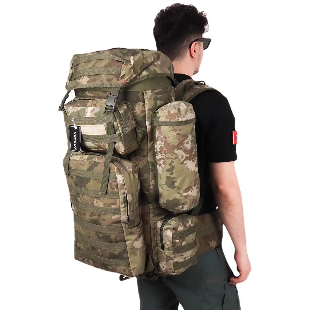 Khaki Large Camping Military Operation Backpack - 110 Liter Bag