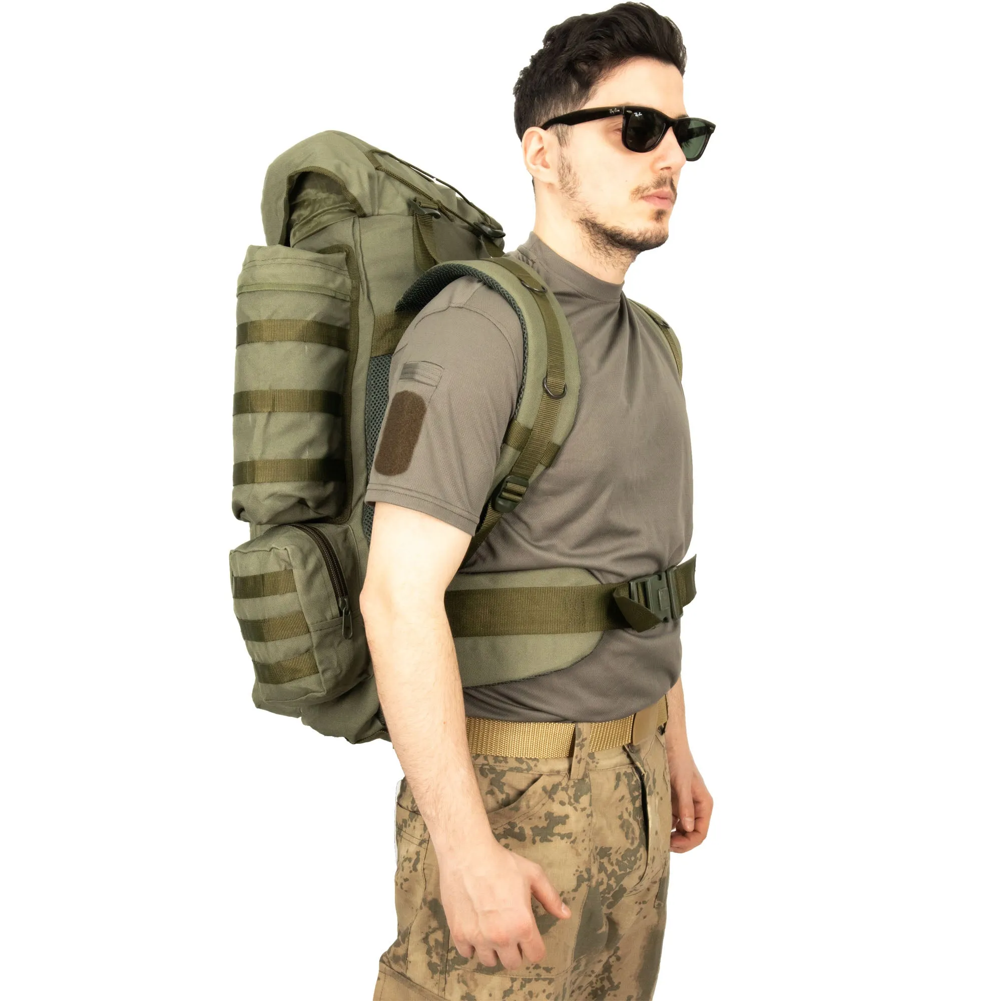 Khaki Large Camping Military Operation Backpack - 110 Liter Bag