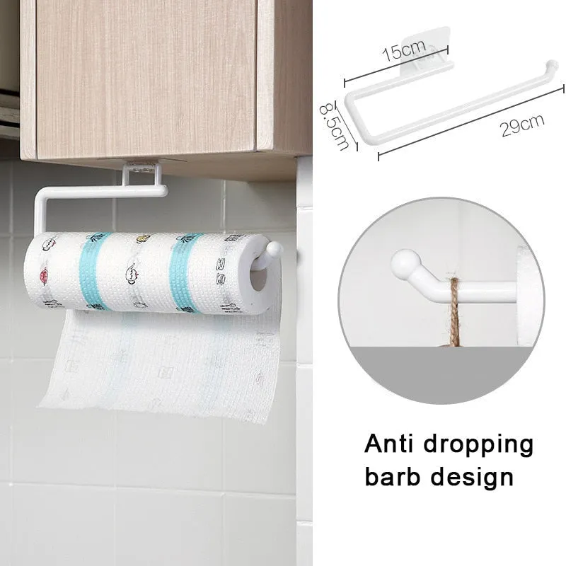 Kitchen Paper Roll Holder Towel Hanger Rack Bar Toilet Paper Holders