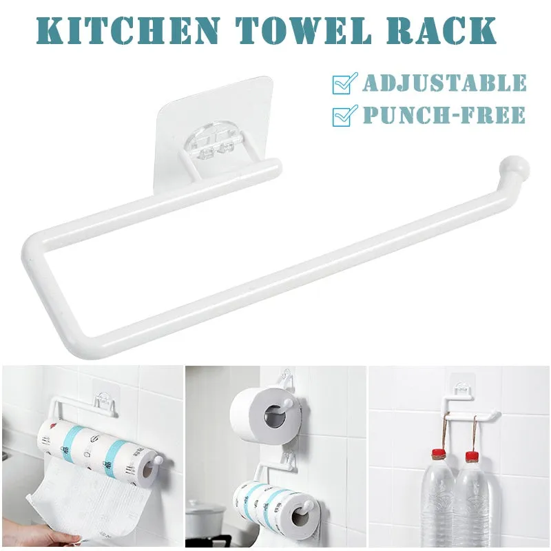 Kitchen Paper Roll Holder Towel Hanger Rack Bar Toilet Paper Holders