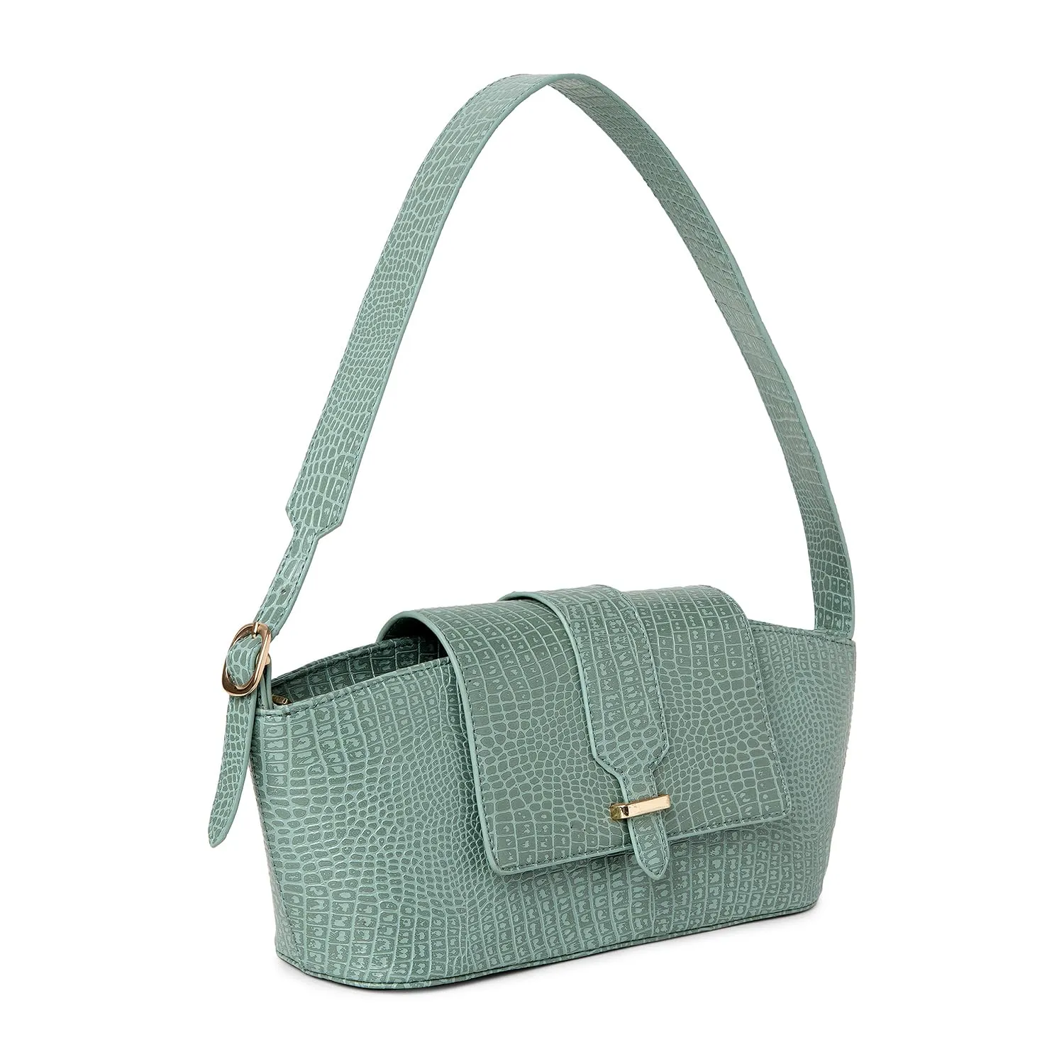 KLEIO Vegan Luxe Shoulder Bag for Women (HO1016KL) GREEN