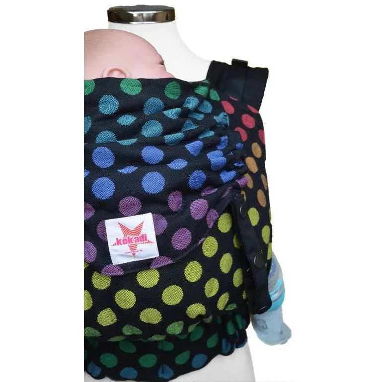 Kokadi Toddler Size Flip - Black Rainbow Dots (Limited Edition)