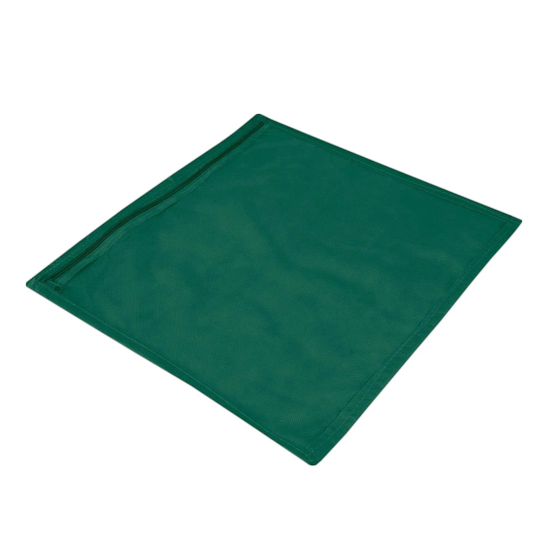 Kuber Industries Saree Cover | Clothes Storage Bag | Single Packing Saree with Zip Closure | Wardrobe Organizer | Cloth Stoarge Organizer | Plain Saree Cover | Pack of 6 | Green