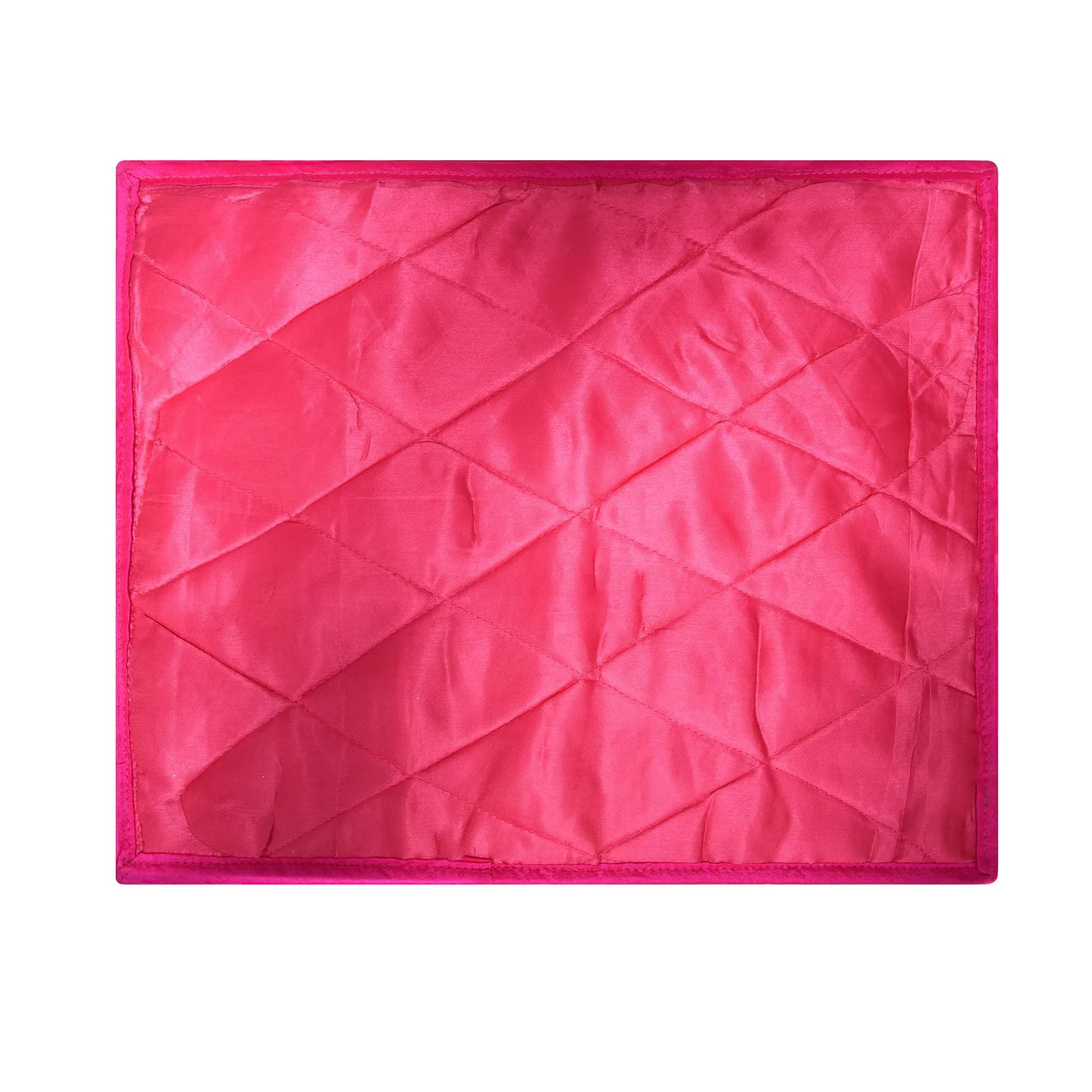 Kuber Industries Saree Cover | Zipper Closure Single Packing Saree Bag | Clothes Saree Stoarge Organizer | Wardrobe Organizer with Handle | Transparent View Packing Saree Cover | Pack of 3 | Pink