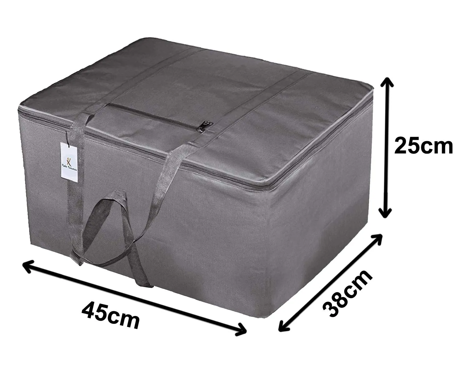 Kuber Industries Small Size Foldable Travel Duffle Bag, Underbed Storage Bag, Wardrobe Organizer (Grey)