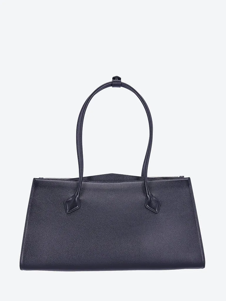 Le teckel shiny grained leather tote bag