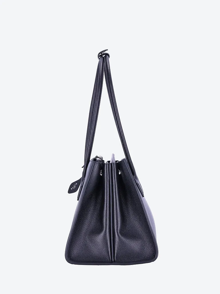 Le teckel shiny grained leather tote bag