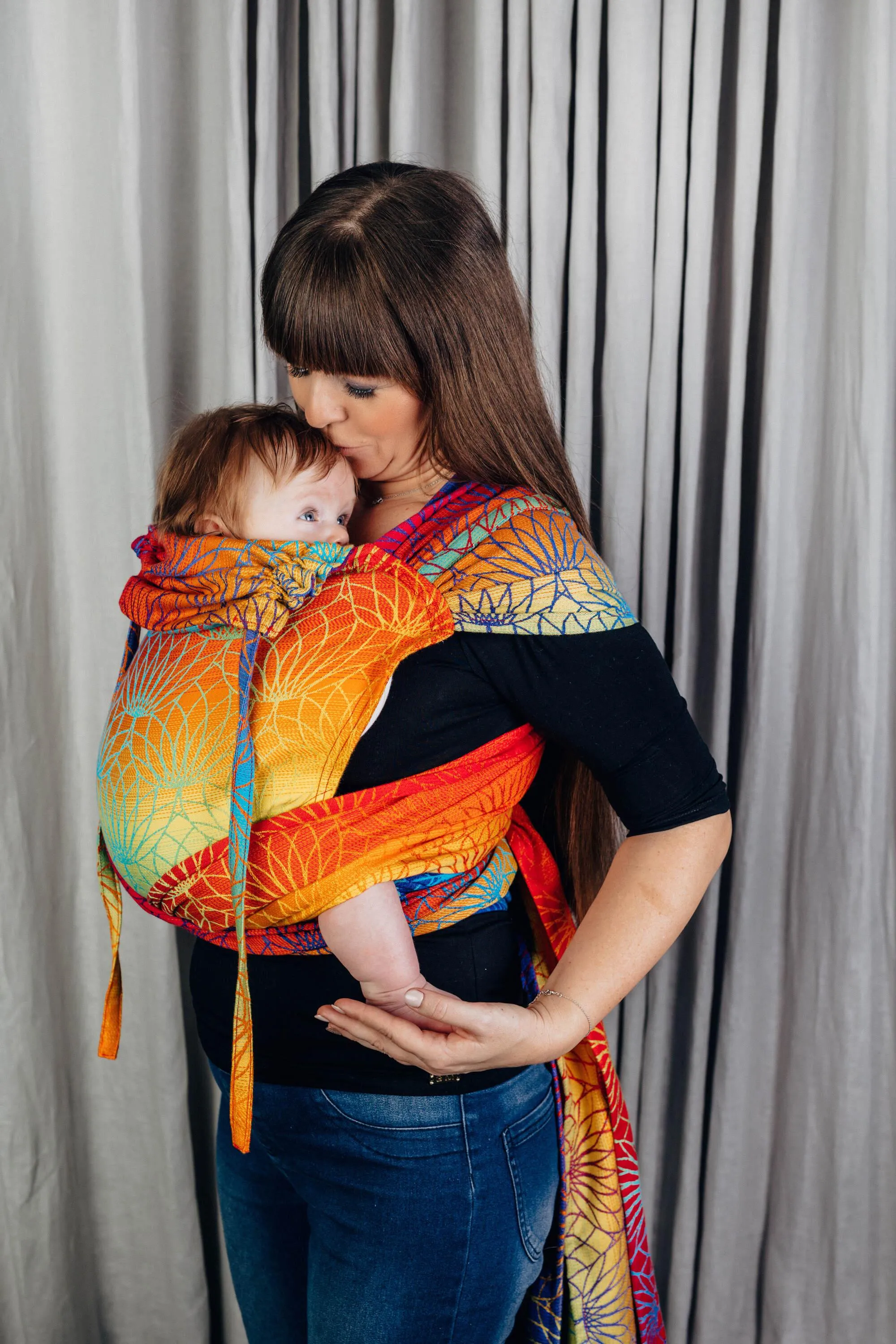 LennyLamb Wrap-Tai Baby Carrier Toddler Rainbow Lotus