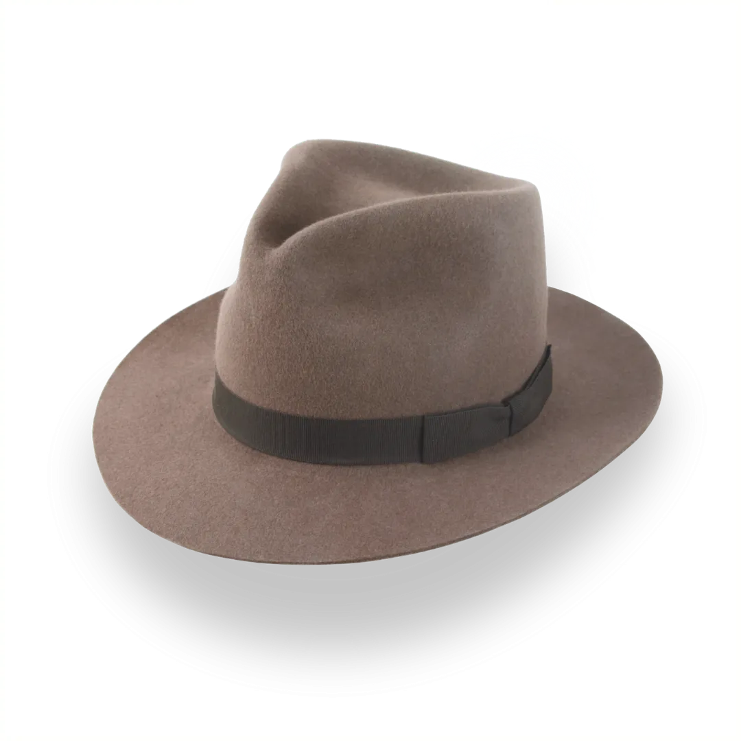 Light Brown Outback Fedora Hat in Durable Fur Felt | The Desperado